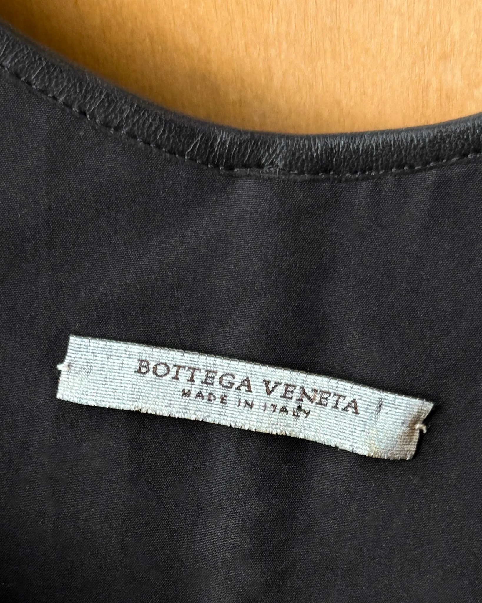 08 Bottega Veneta Leather & Silk Dress | S