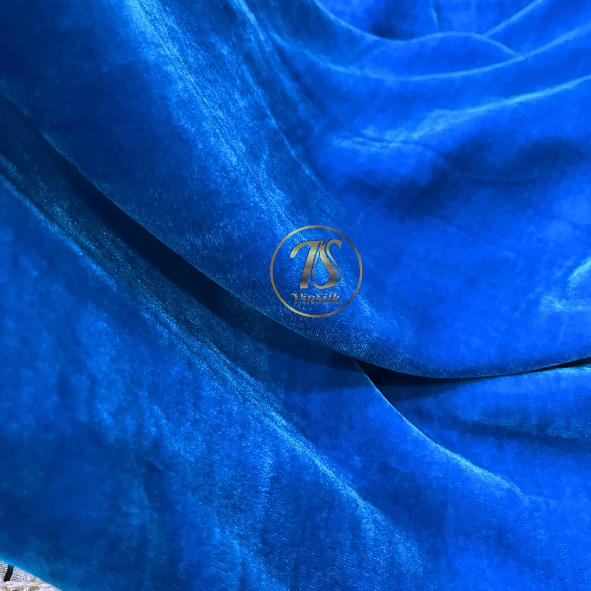 100% MULBERRY SILK VELVET fabric by the yard - Blue Silk Velvet for Dress, Skirt, High End Garment - Silk apparel fabric - Silk for sewing