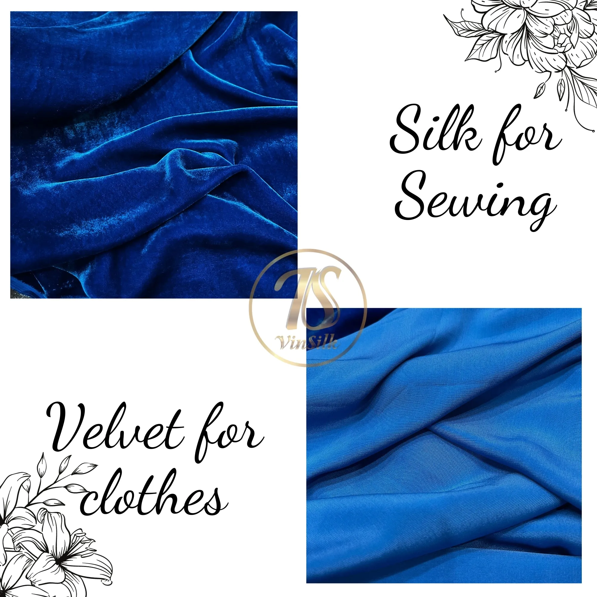 100% MULBERRY SILK VELVET fabric by the yard - Dark blue silk velvet for Dress, Skirt, High End Garment - Silk apparel fabric - Silk for sewing