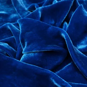 100% MULBERRY SILK VELVET fabric by the yard - Dark blue silk velvet for Dress, Skirt, High End Garment - Silk apparel fabric - Silk for sewing