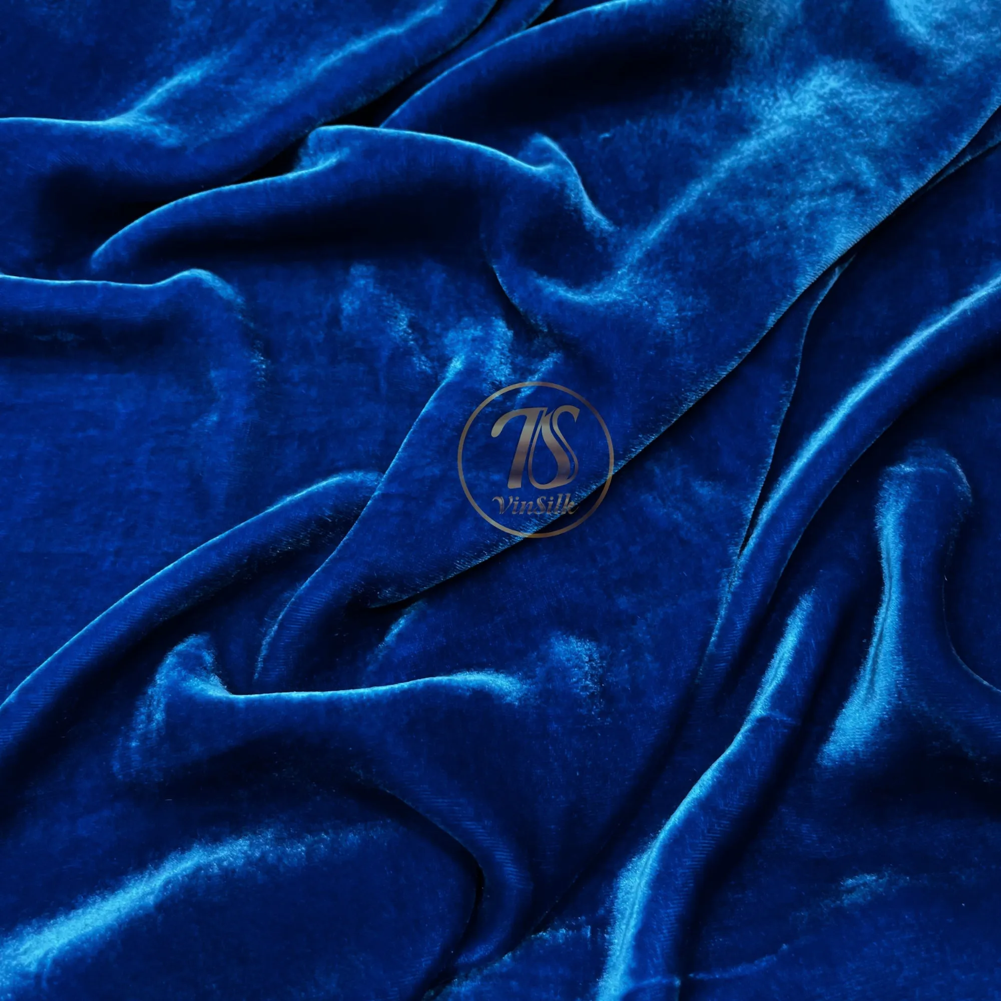 100% MULBERRY SILK VELVET fabric by the yard - Dark blue silk velvet for Dress, Skirt, High End Garment - Silk apparel fabric - Silk for sewing