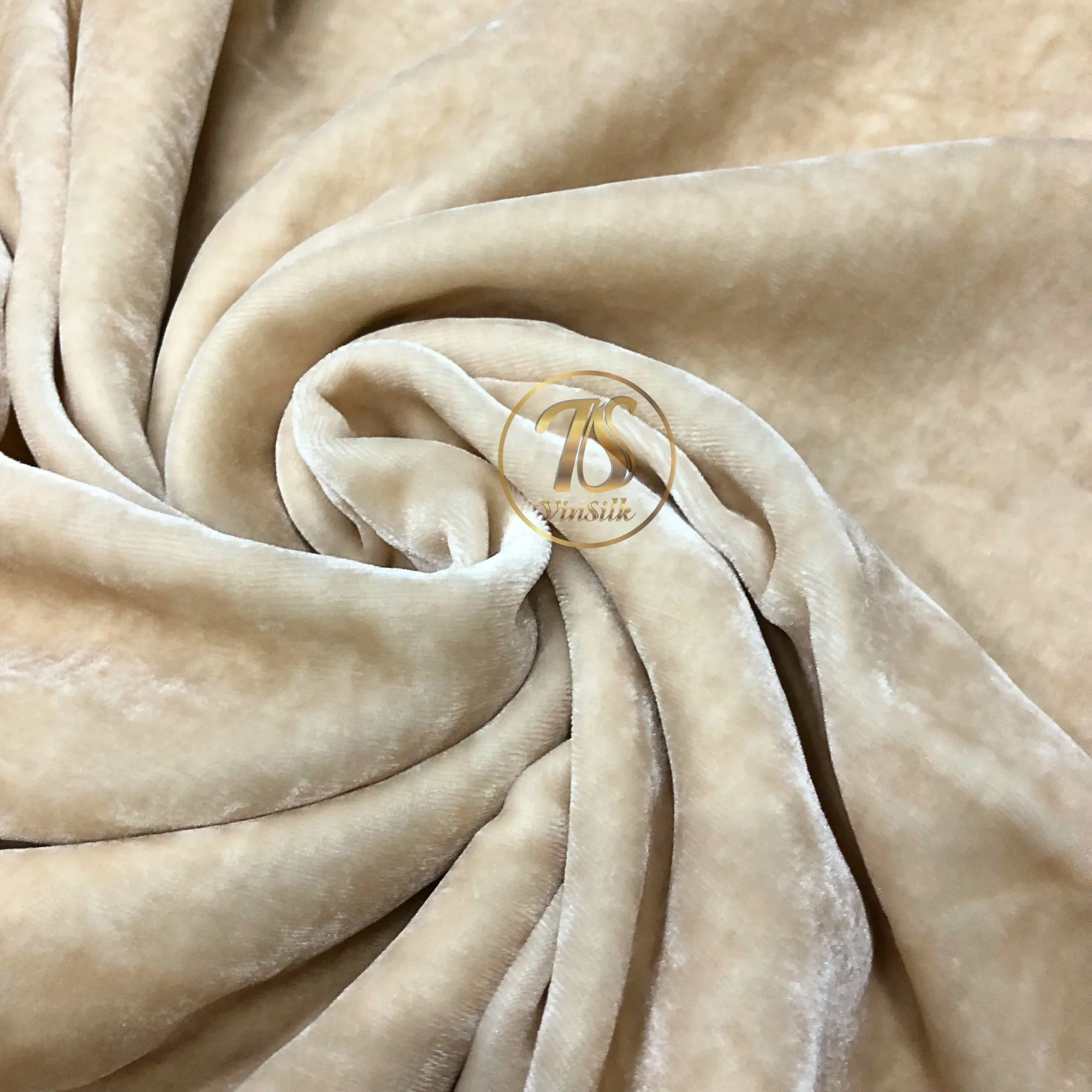 100% MULBERRY SILK VELVET fabric by the yard - Ivory silk velvet for dress, skirt, high end garment - Silk apparel fabric - Sewing fabric