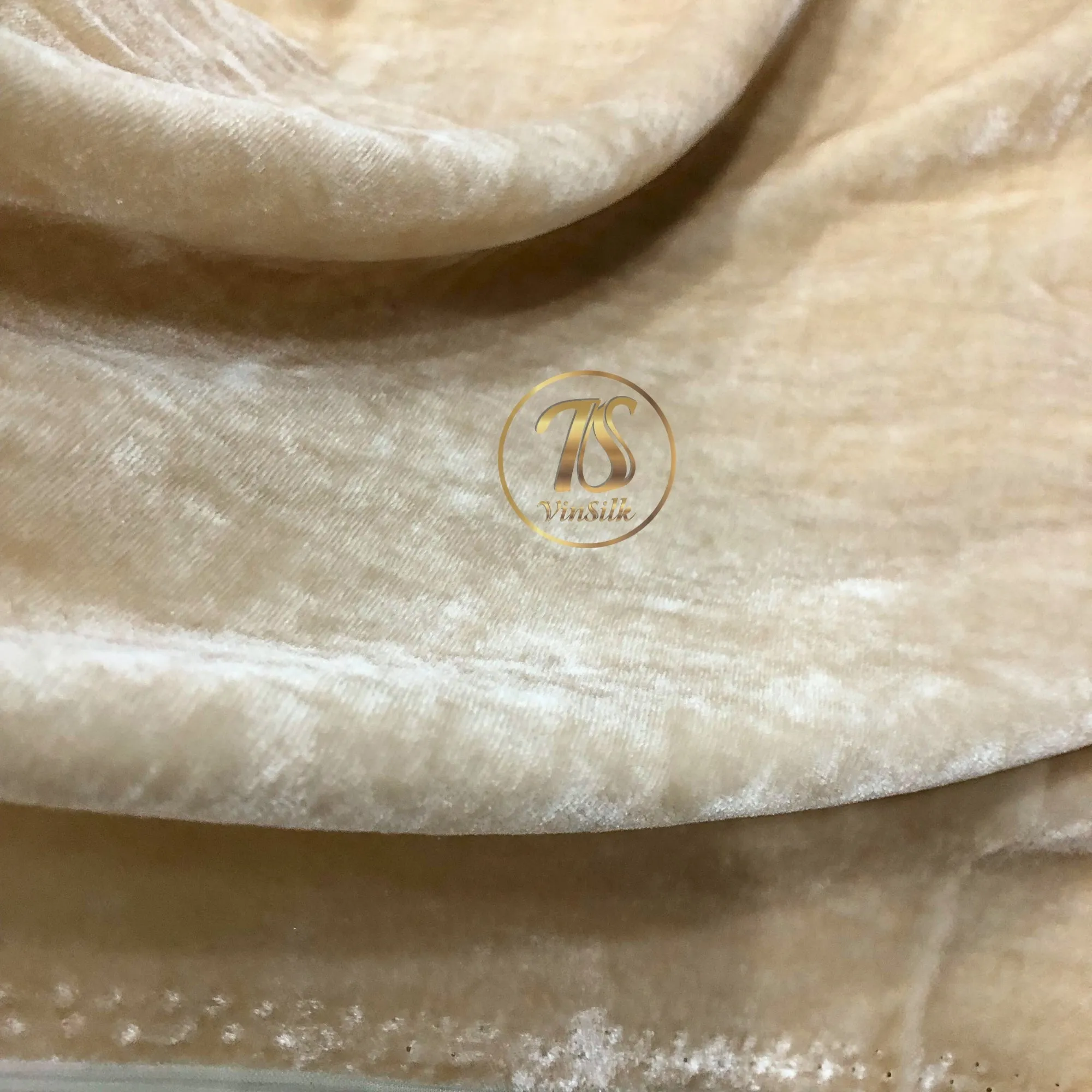 100% MULBERRY SILK VELVET fabric by the yard - Ivory silk velvet for dress, skirt, high end garment - Silk apparel fabric - Sewing fabric