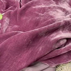 100% MULBERRY SILK VELVET fabric by the yard - Light pink silk velvet - Luxury Silk Velvet for Dress, Skirt, High End Garment - Silk for sewing