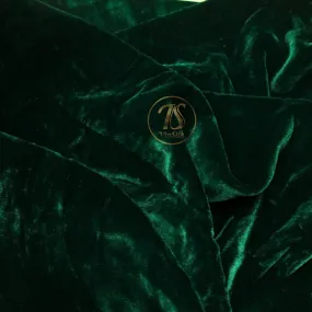 100% MULBERRY SILK VELVET fabric by the yard - Luxury Silk Velvet for Dress, Skirt, High End Garment - Silk apparel fabric - Green silk velvet