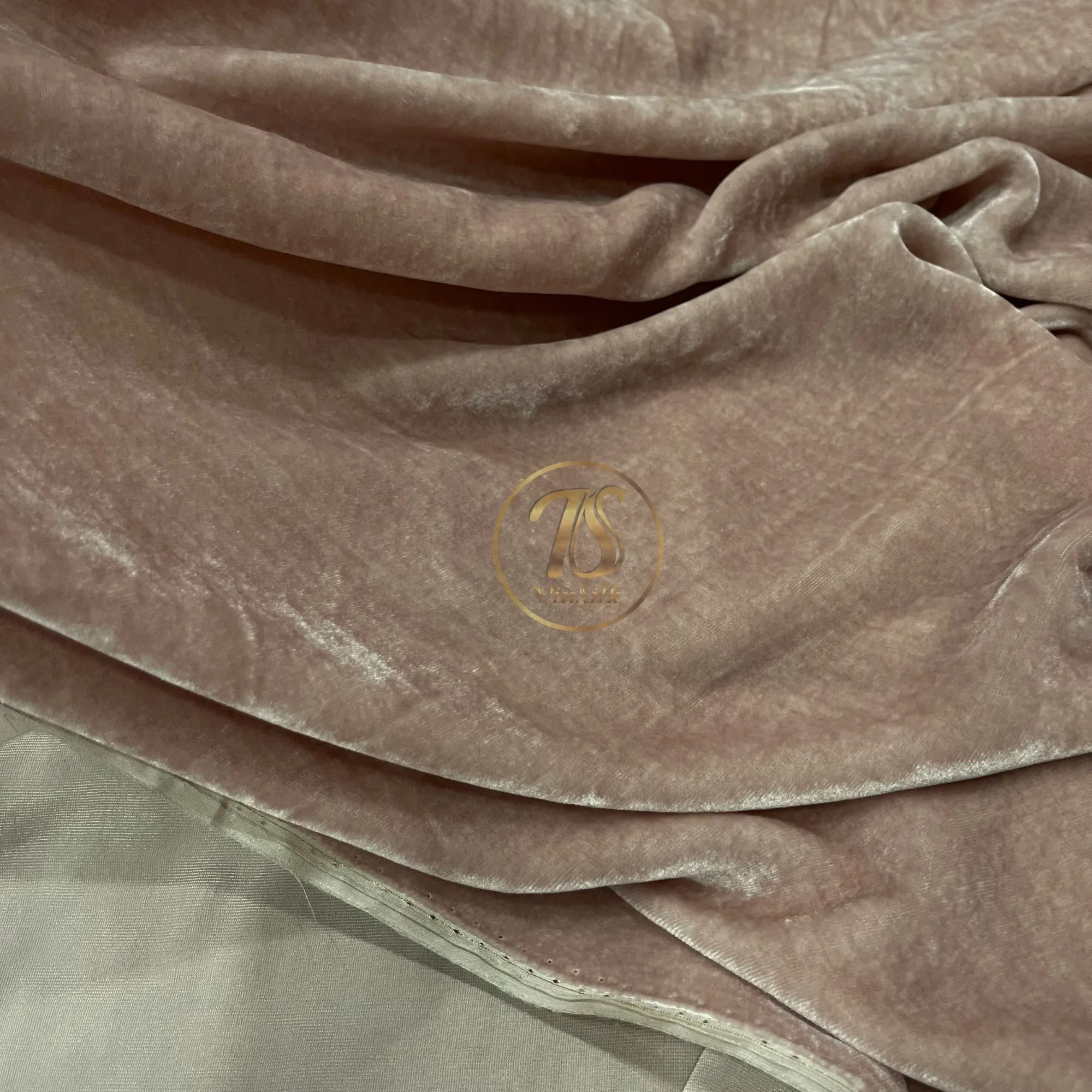 100% MULBERRY SILK VELVET fabric by the yard - Luxury Silk Velvet for Dress, Skirt, High End Garment - Silk apparel fabric - Light pink silk velvet