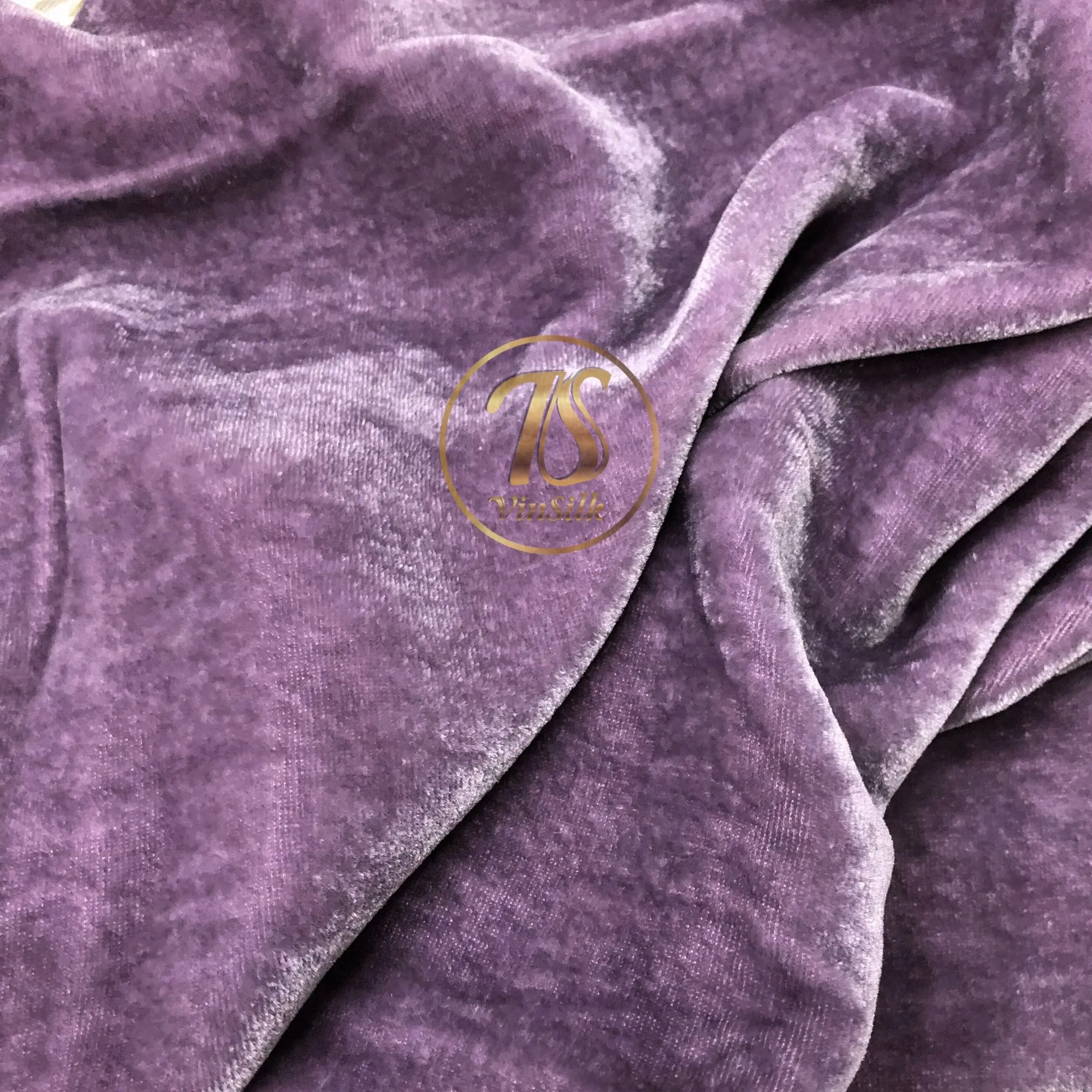 100% MULBERRY SILK VELVET fabric by the yard - Luxury Silk Velvet for Dress, Skirt, High End Garment - Silk apparel fabric - Purple silk velvet