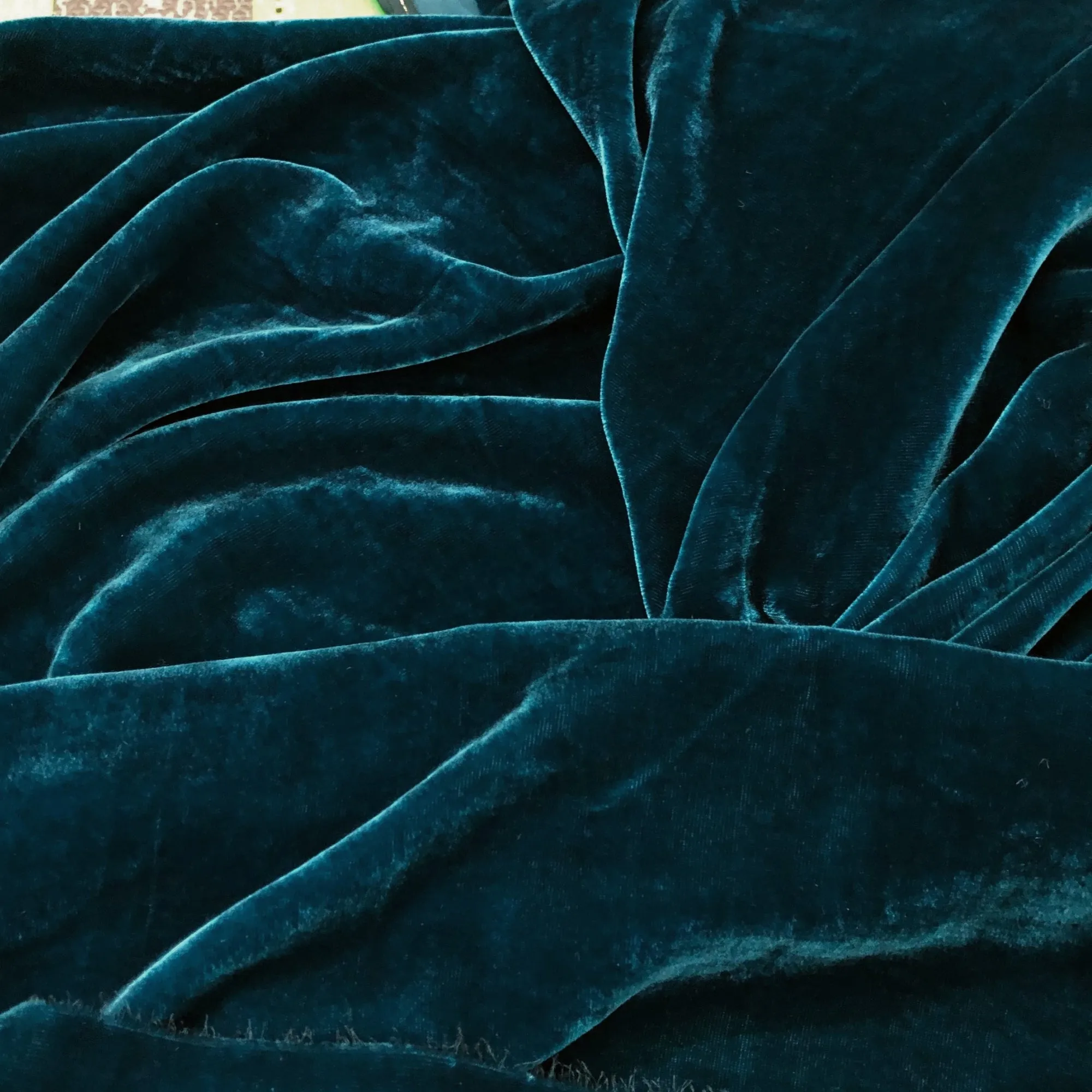 100% MULBERRY SILK VELVET fabric by the yard - Steel blue silk velvet - Luxury Silk Velvet for Dress, Skirt, High End Garment - Silk apparel fabric - Silk for sewing