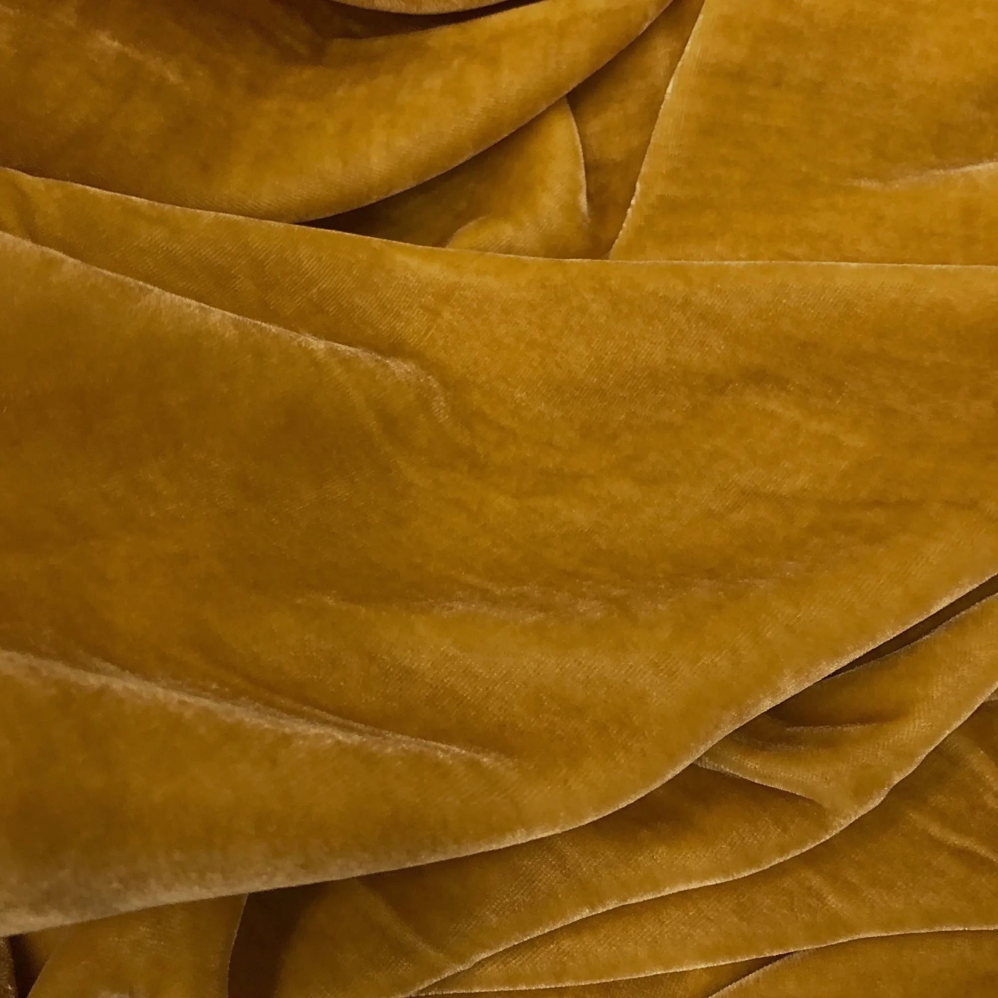 100% MULBERRY SILK VELVET fabric by the yard - Yellow silk velvet for dress, skirt, high end garment - Silk apparel fabric - Sewing fabric