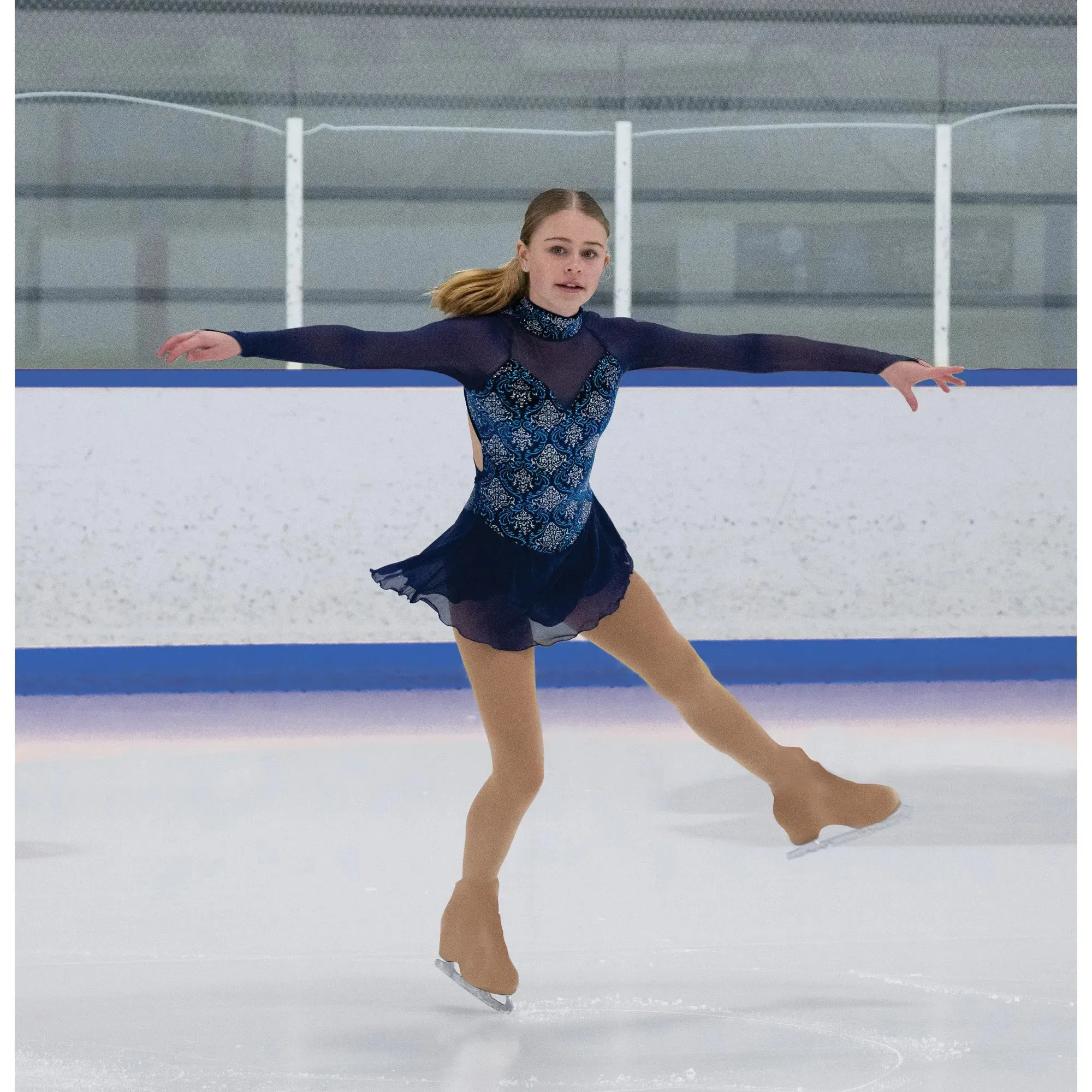 554 Figure Skating Basque Aux Blues Dress