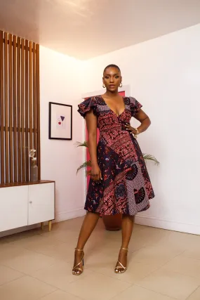 African Print Jendayi Wrap Dress