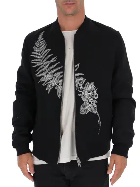 Alexander McQueen Motif Embroidered Bomber Jacket