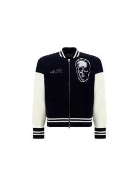 Alexander McQueen Zip-Up College Bomber Jacket