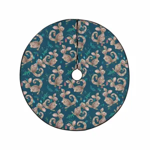 Australian Kangaroos Blue  Christmas Tree Skirt