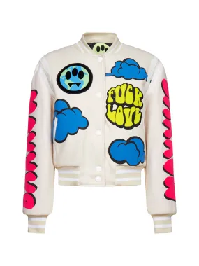 Barrow Graphic-Print Buttoned Bomber Jacket