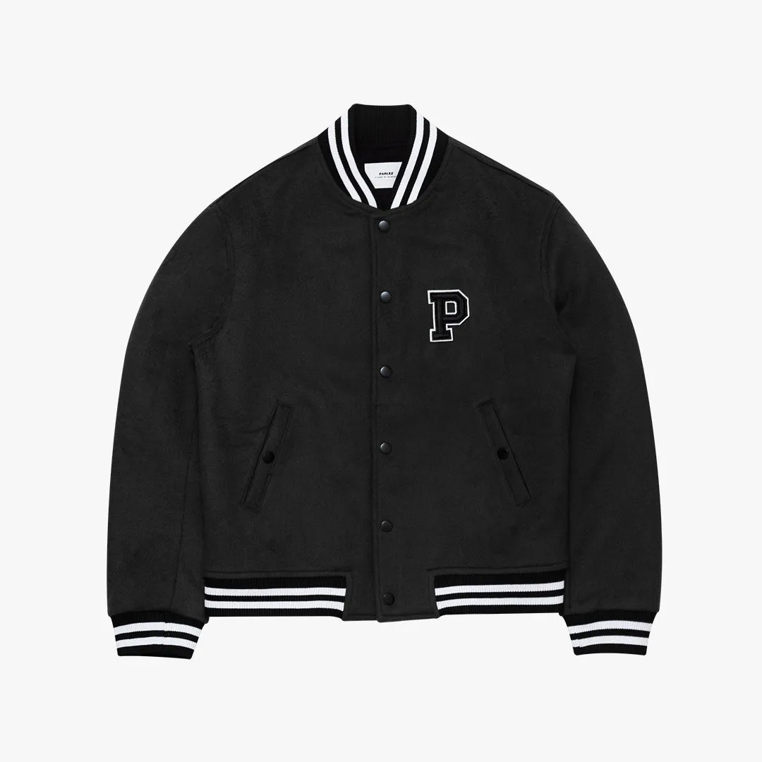 Bay Bomber College Jacket Black