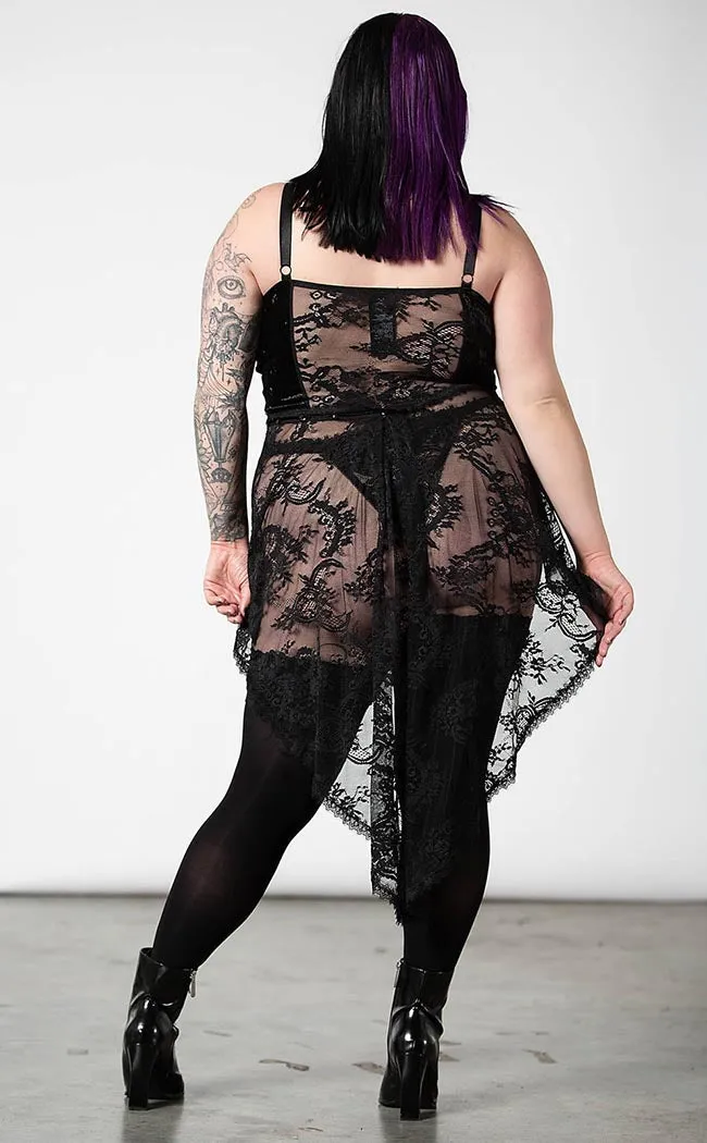 Be Veiled Lace Basque [Plus-Size]