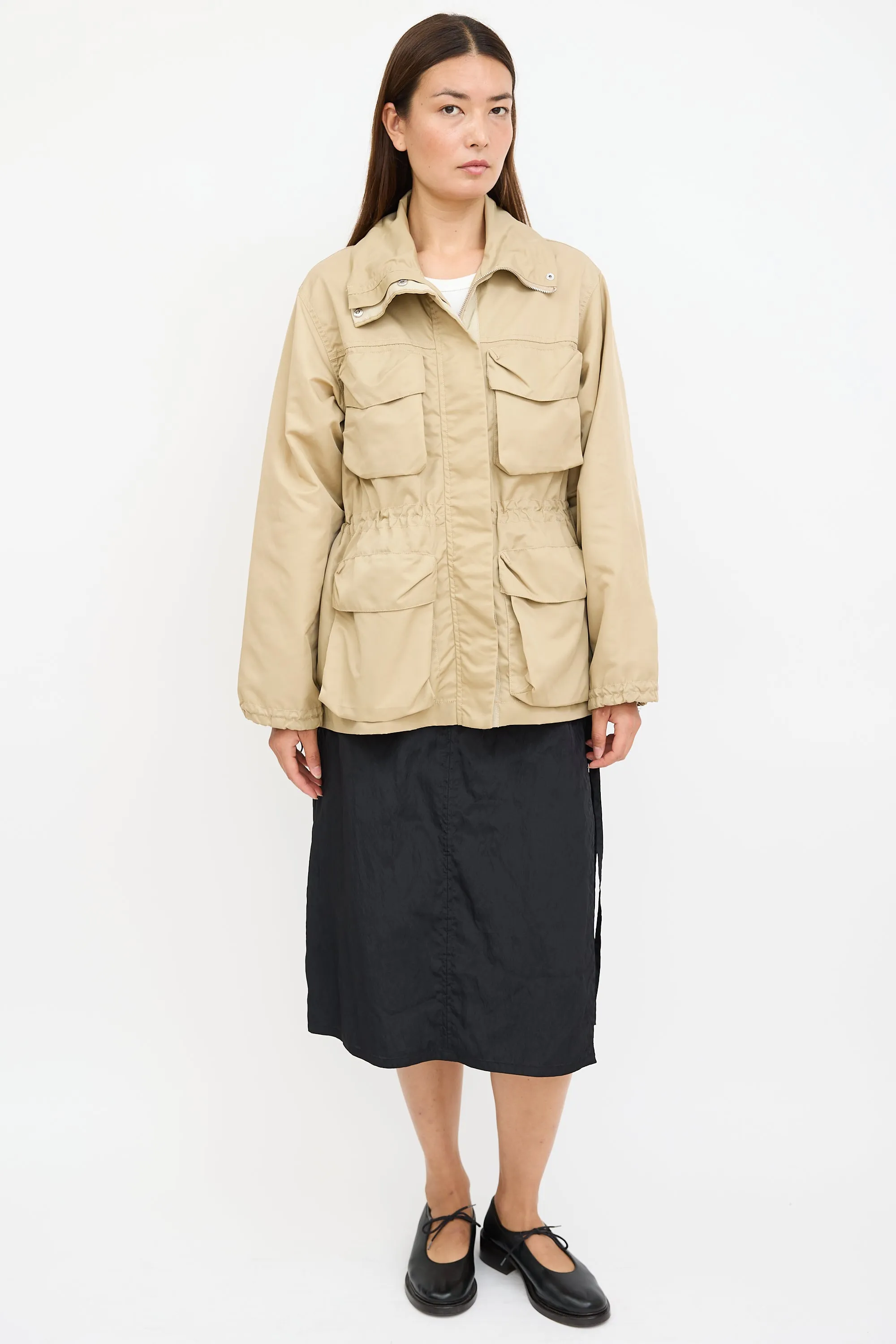 Beige Nylon Bernard Cargo Jacket