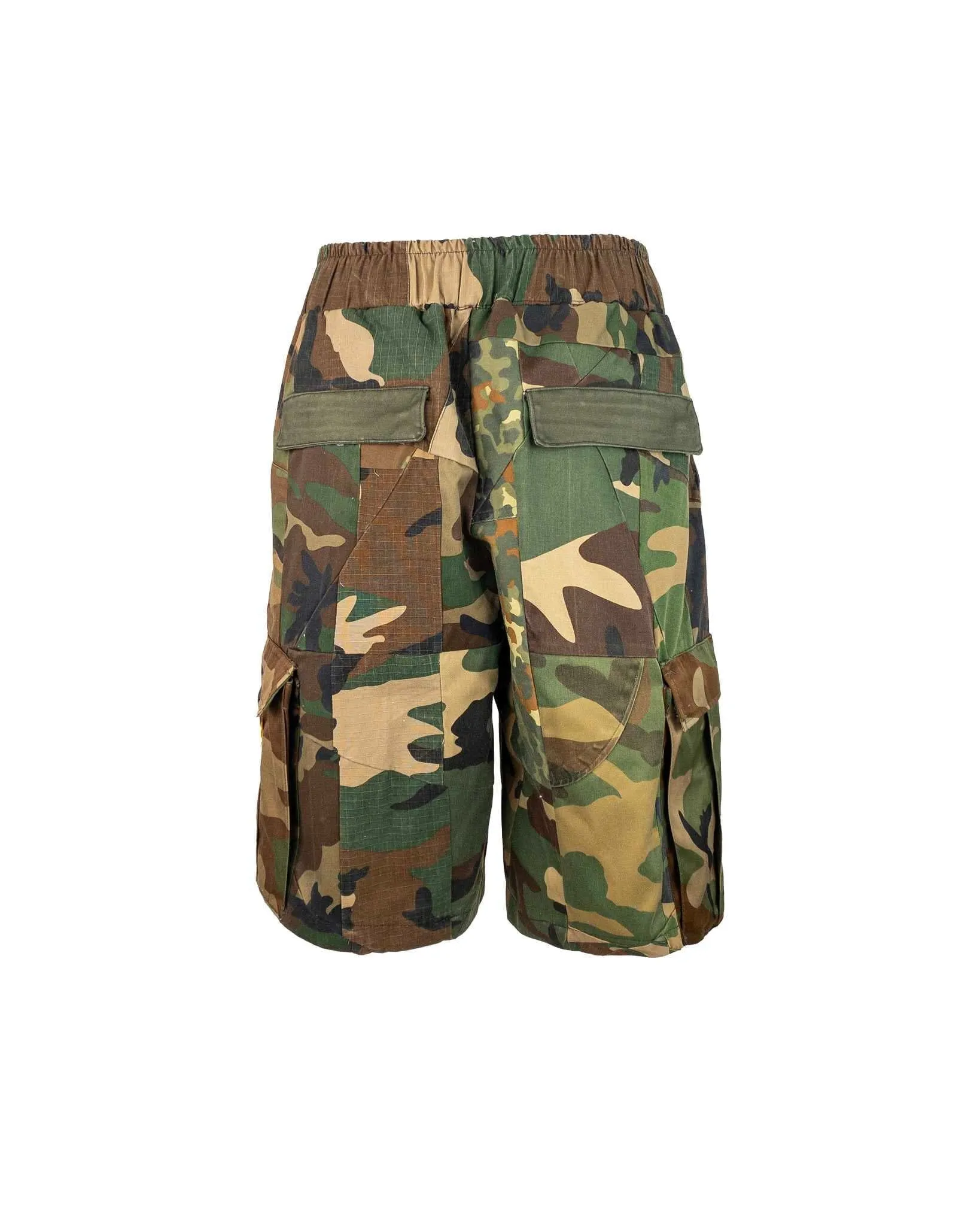 Bermuda Cargo Camouflage Patchwork