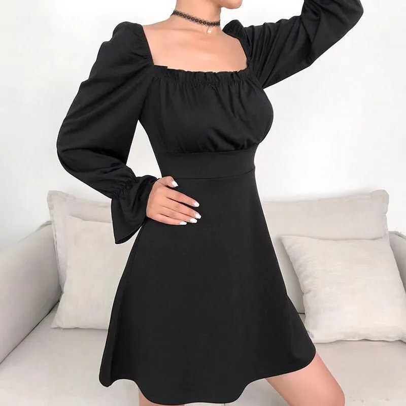 Black Bandage Back Mini Dress