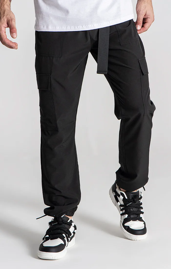 Black Tech Cargo Pants