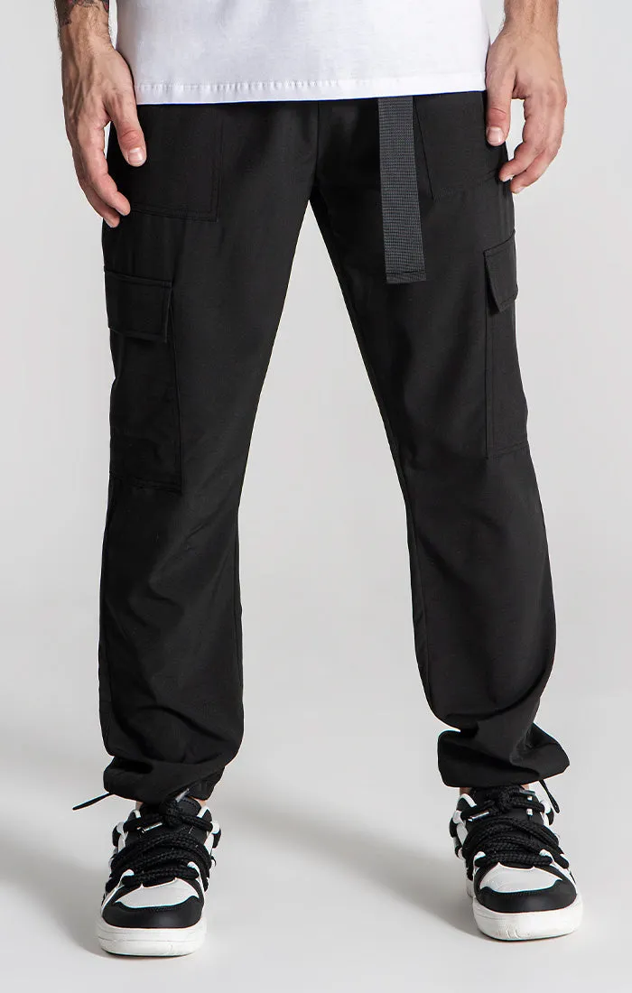 Black Tech Cargo Pants