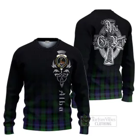 Blair Tartan Ugly Sweater Featuring Alba Gu Brath Family Crest Celtic Inspired