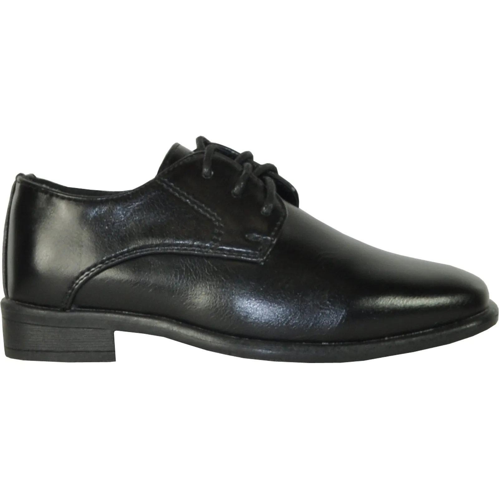 BRAVO Boy Dress Shoe KING-1KID Oxford Shoe School Uniform Black