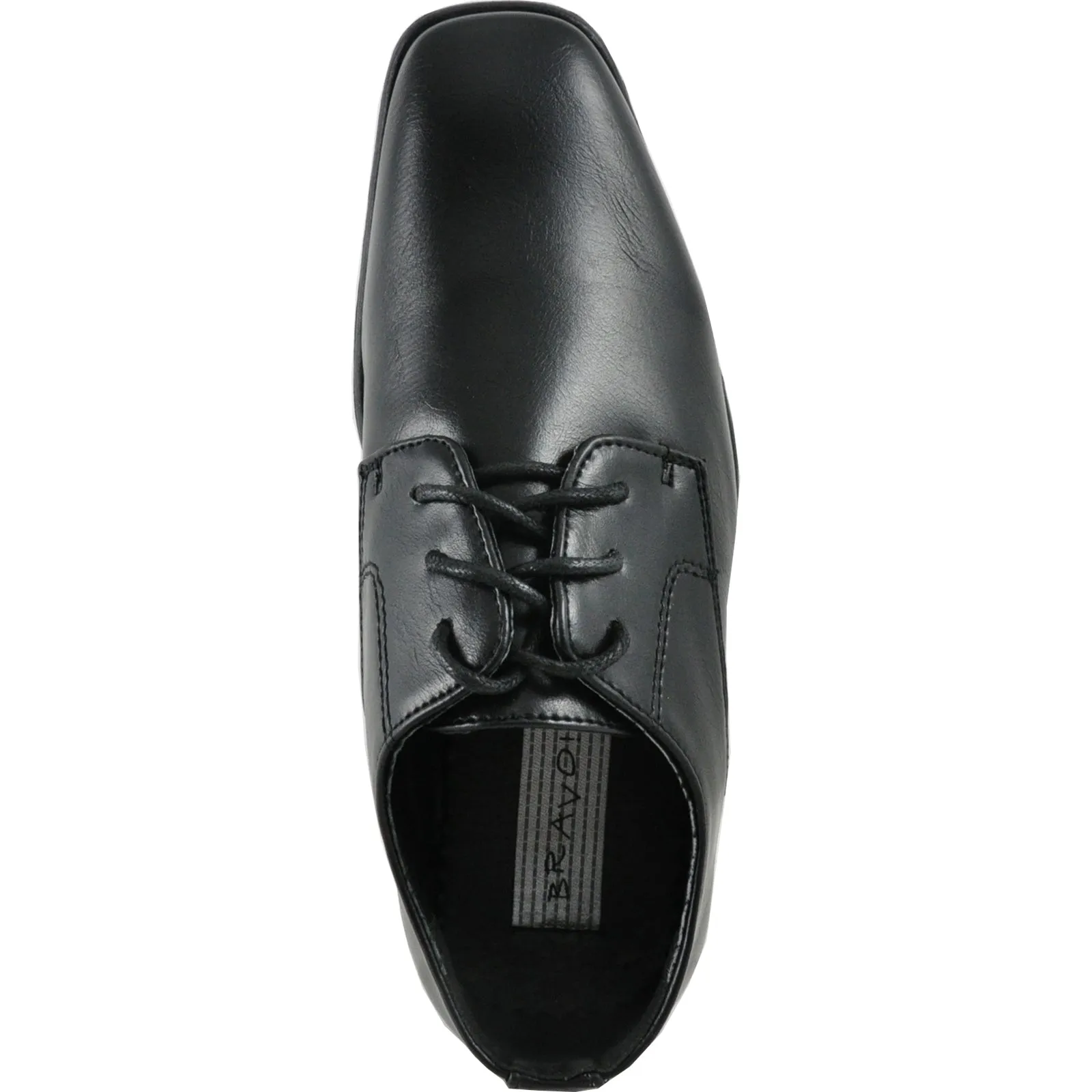 BRAVO Boy Dress Shoe KING-1KID Oxford Shoe School Uniform Black