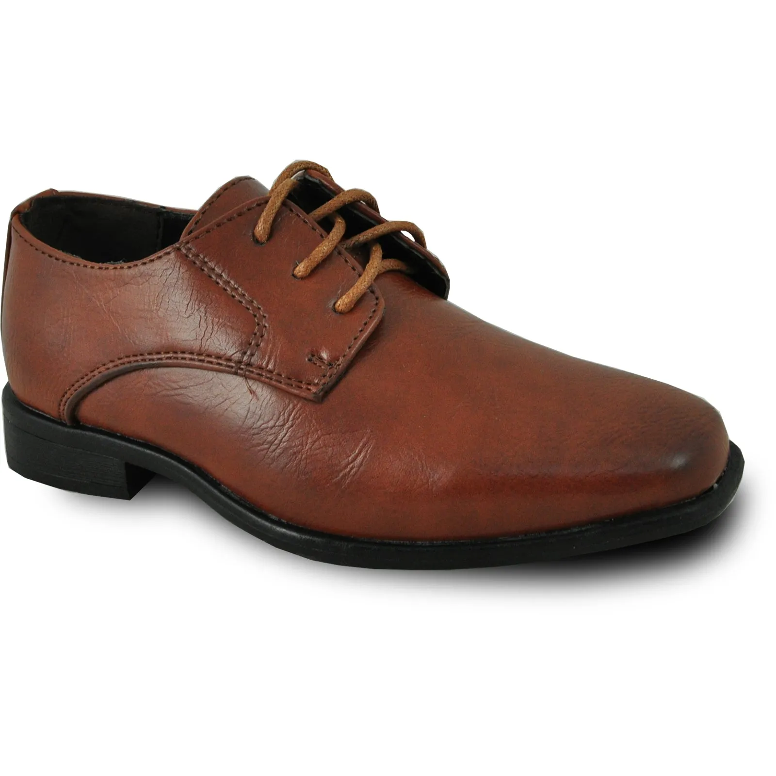 BRAVO Boy Dress Shoe KING-1KID Oxford Shoe School Uniform Brown