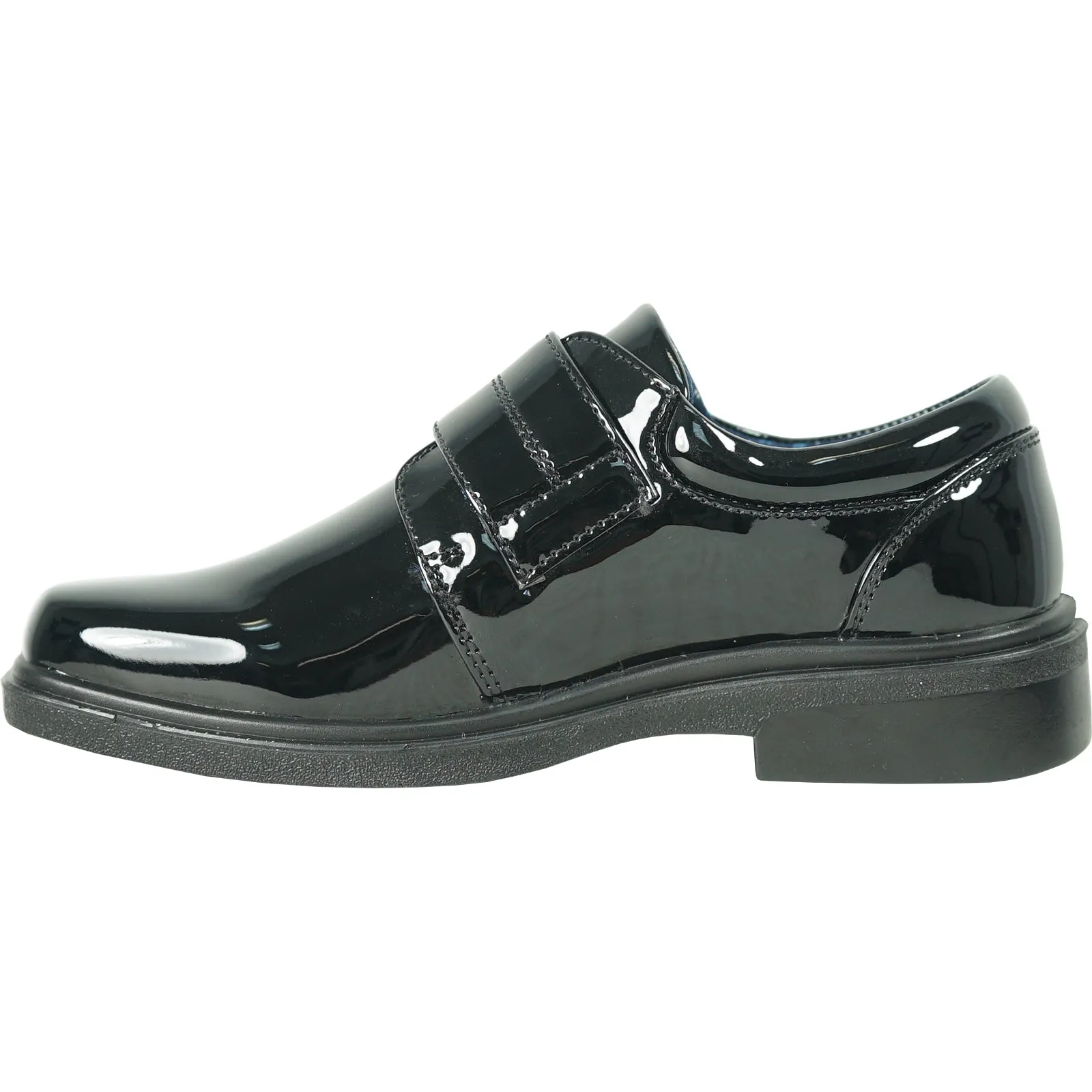 BRAVO Boy Dress Shoe WILLIAM-2KID Oxford Shoe School Uniform Black Patent