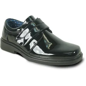 BRAVO Boy Dress Shoe WILLIAM-2KID Oxford Shoe School Uniform Black Patent