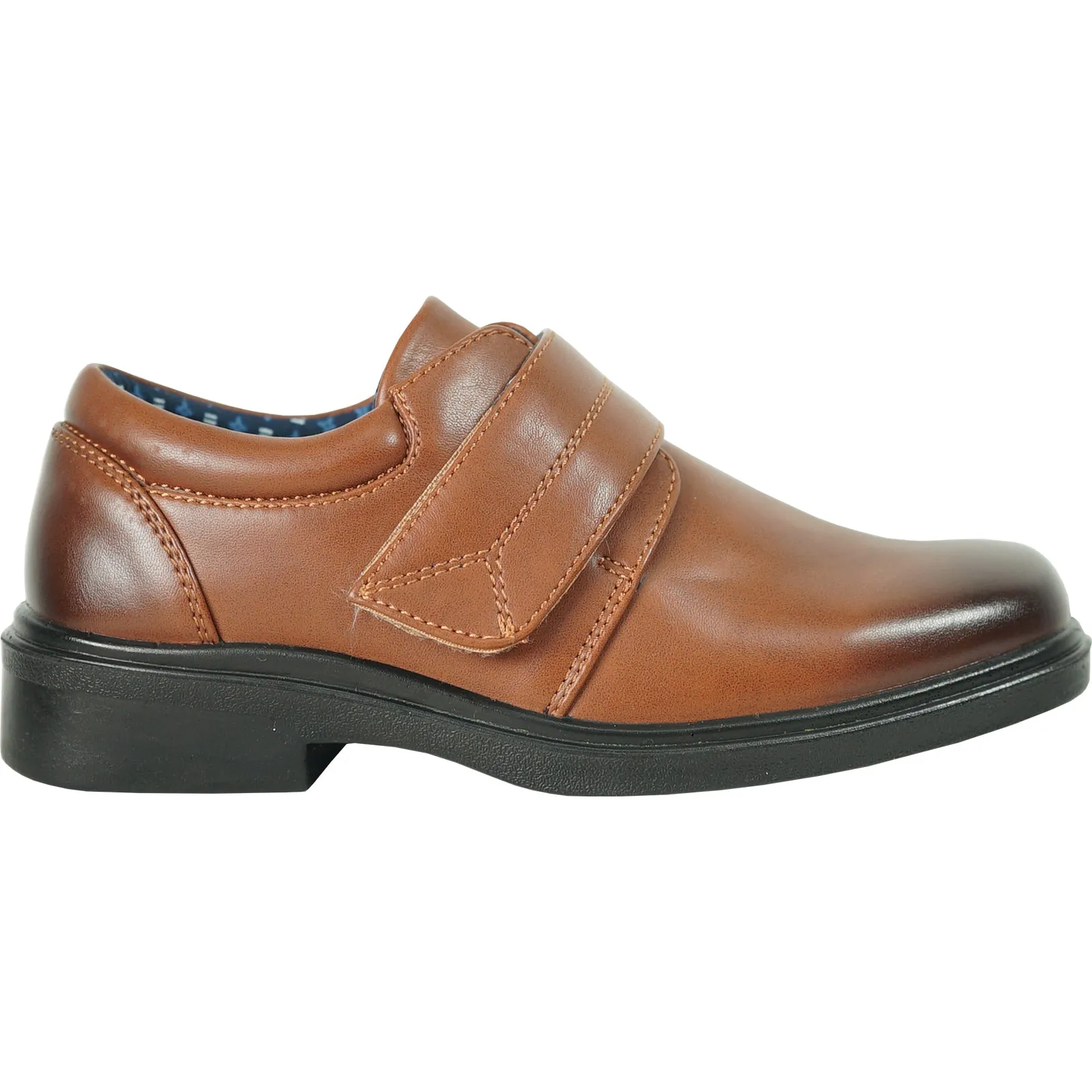 BRAVO Boy Dress Shoe WILLIAM-2KID Oxford Shoe School Uniform Brown