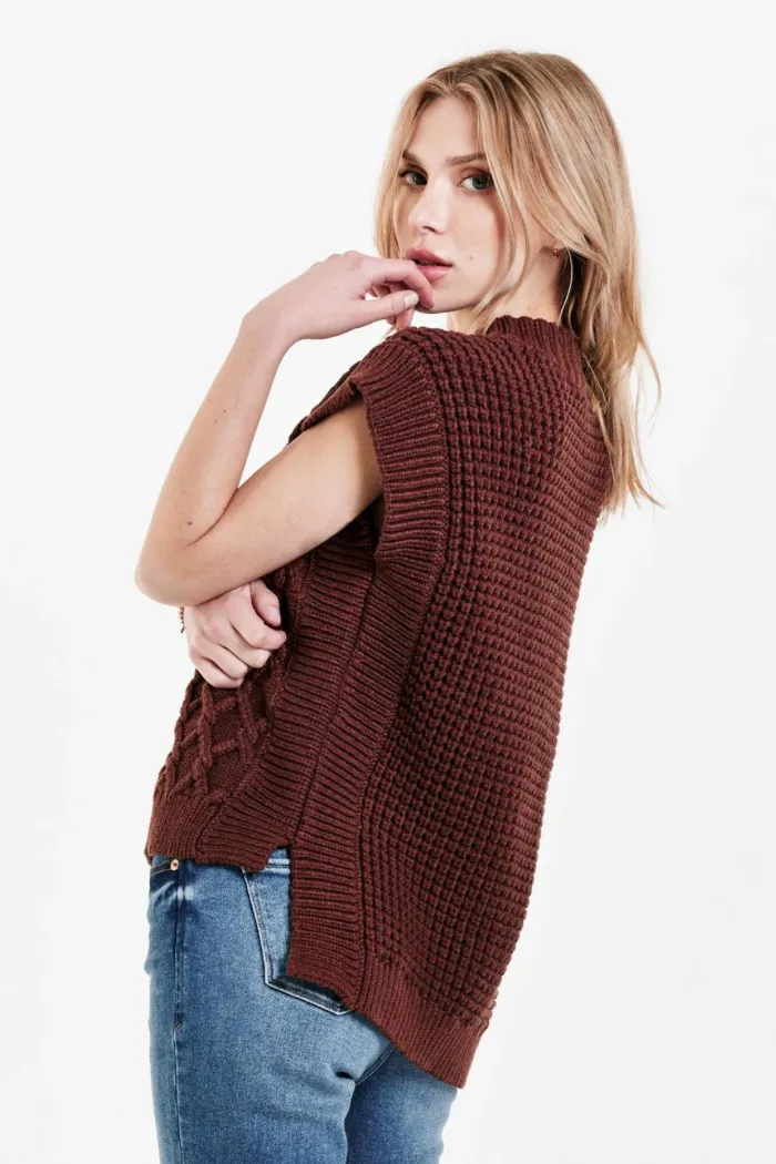 Briana Wide Neck Sweater Vest