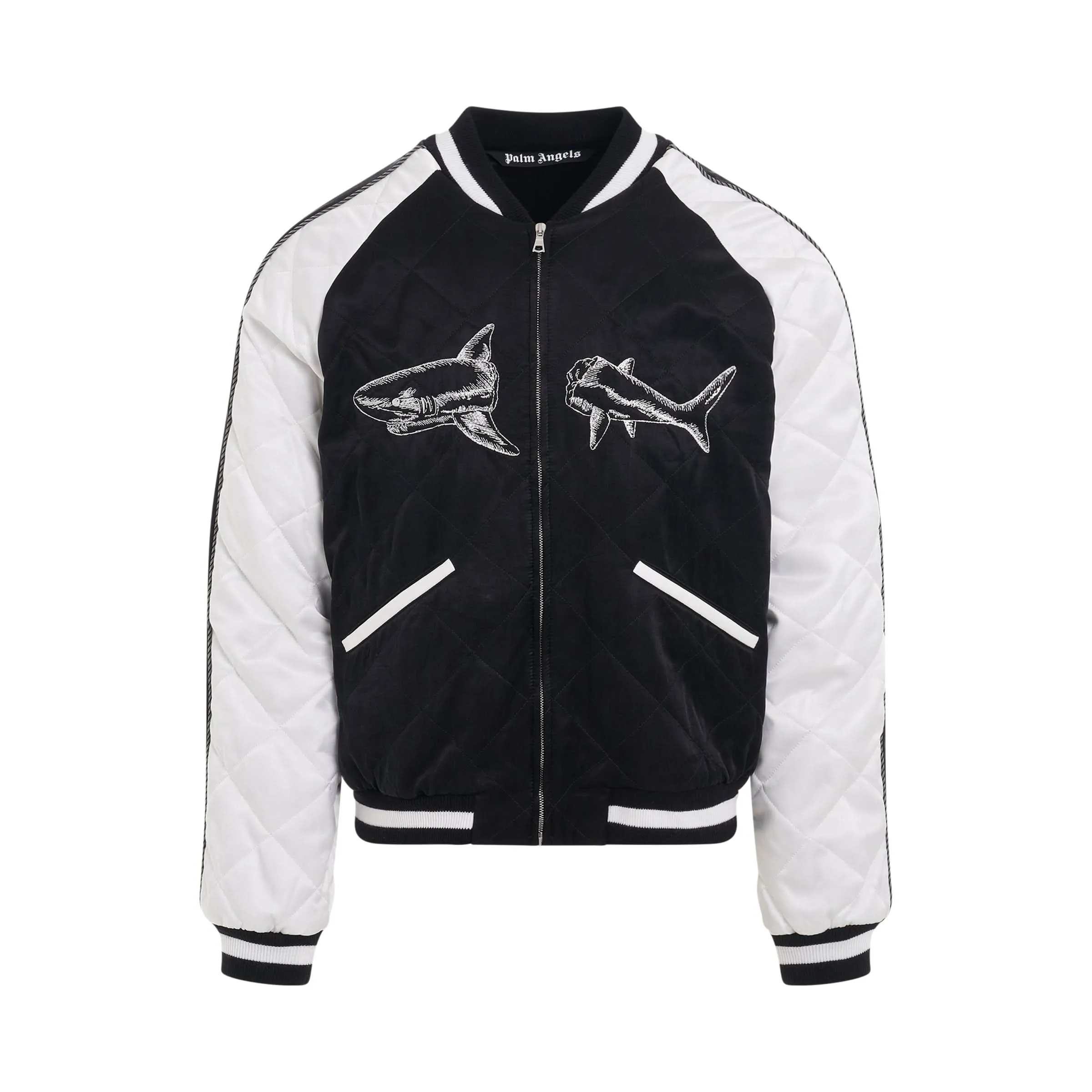 Broken Shark Sukajan Jacket in Black/White