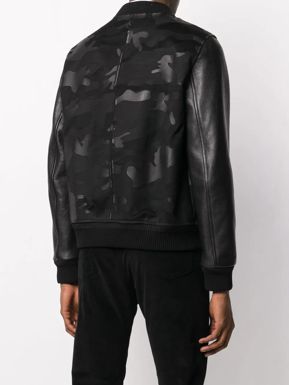 Camouflage-Print Bomber Jacket