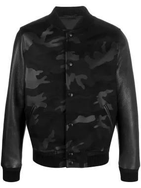 Camouflage-Print Bomber Jacket