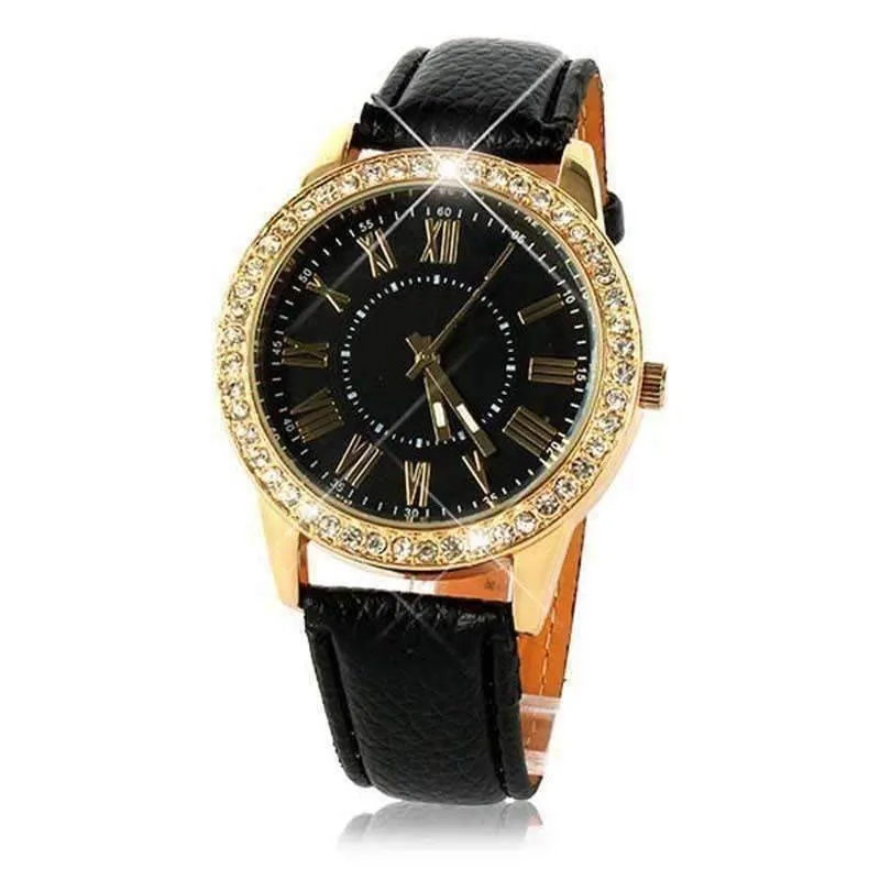 Casual Elegance Yellow Gold Geneva Watch With Matching Face ~ Two Classic Colors