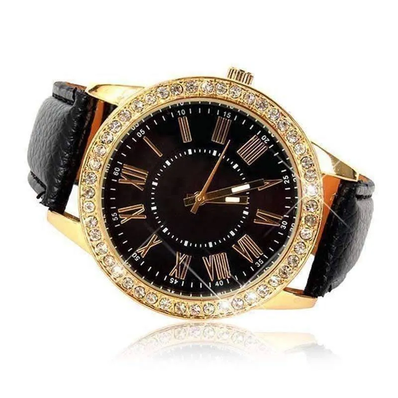 Casual Elegance Yellow Gold Geneva Watch With Matching Face ~ Two Classic Colors