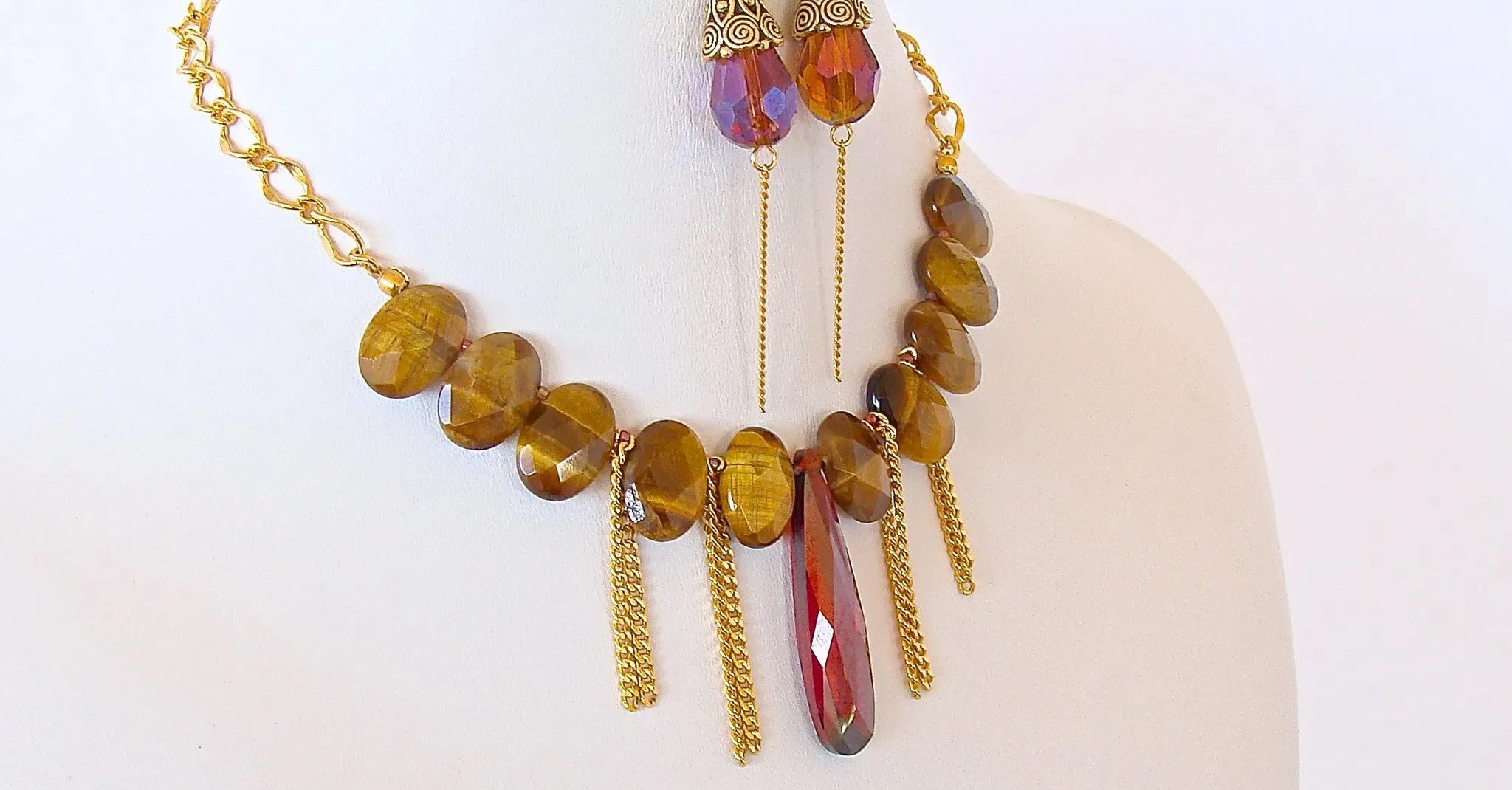 Cheyenne: Tigers Eye Boho Choker