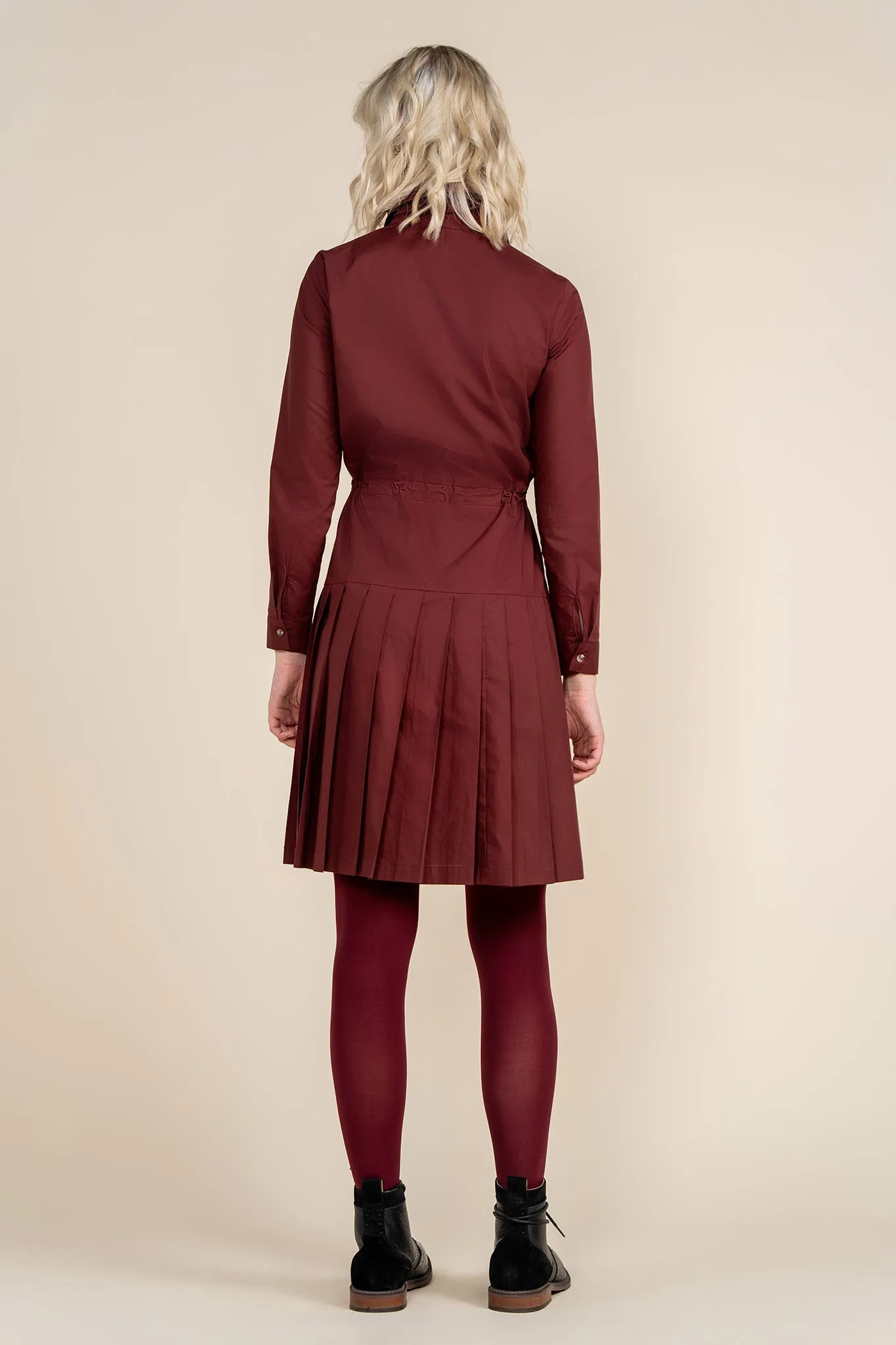 Chez Dress in Merlot