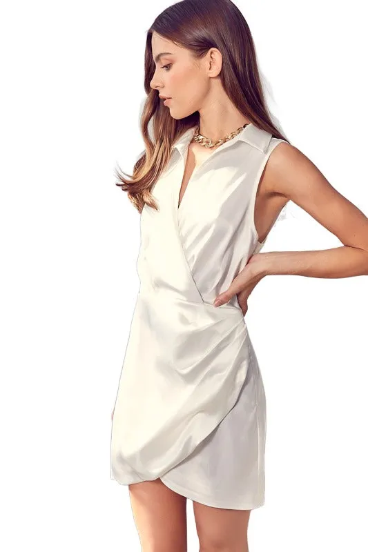 Collar Wrap Dress