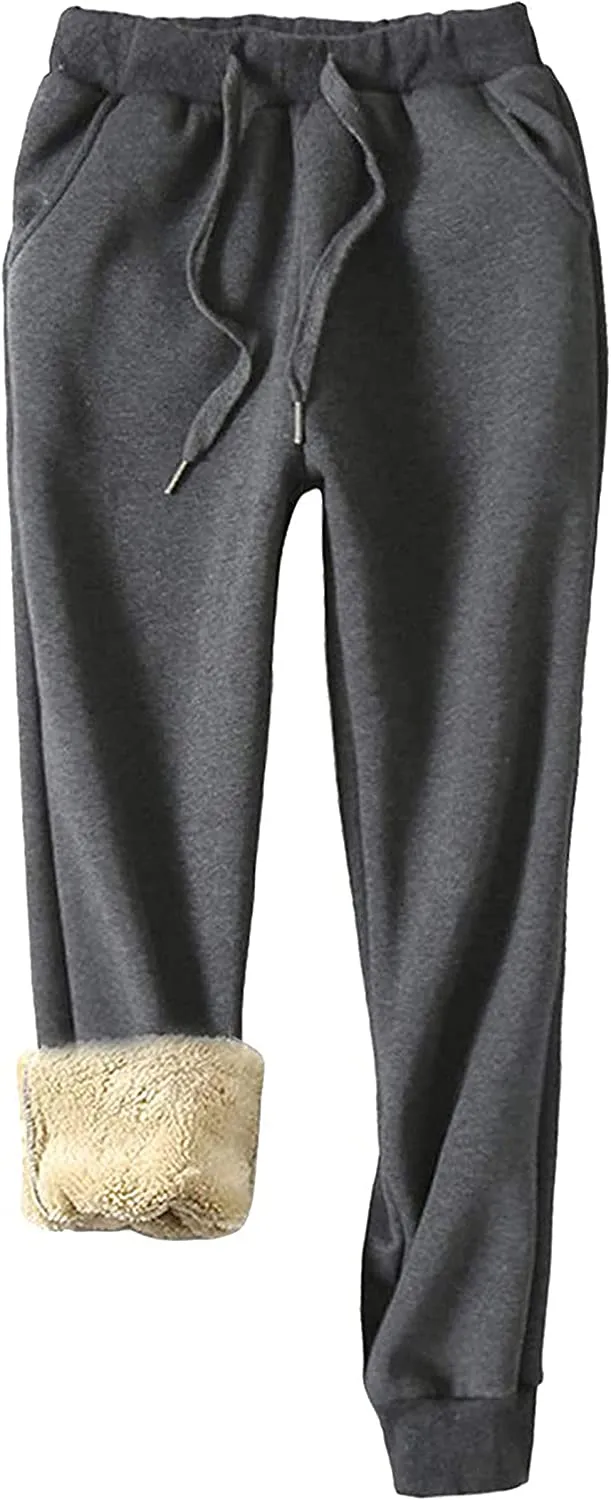 Comfy Womens Fleece Lined Joggers | Fleece Pants for Winters