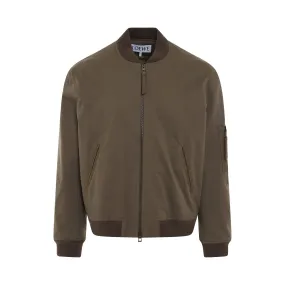 Cotton Bomber Jacket in Iron