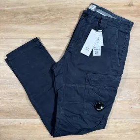 C.P. Company Ottoman Stretch Lens Cargo Pants in Navy