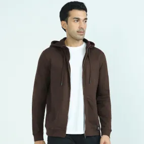 Cruze French Terry Cotton Hoodie Jackets Malt Brown