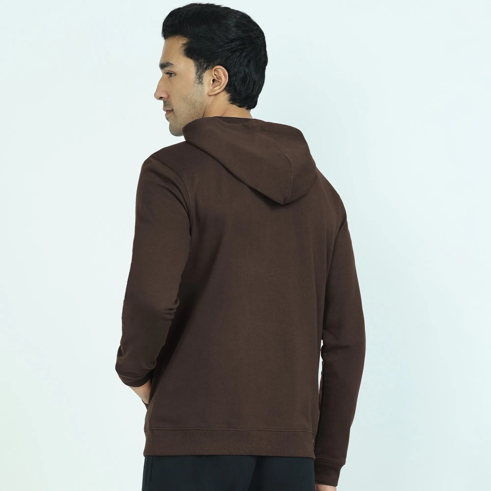 Cruze French Terry Cotton Hoodie Jackets Malt Brown