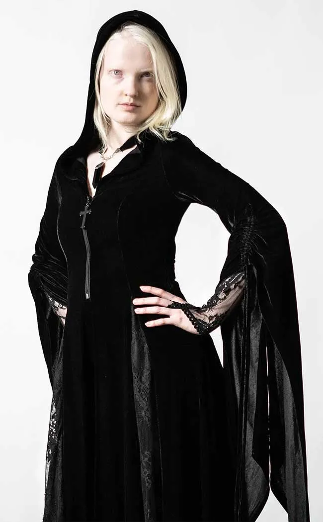 Dark Descent Hooded Duster | Black