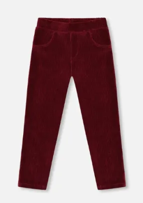 Deux Par Deux Velvet Ribbed Treggins