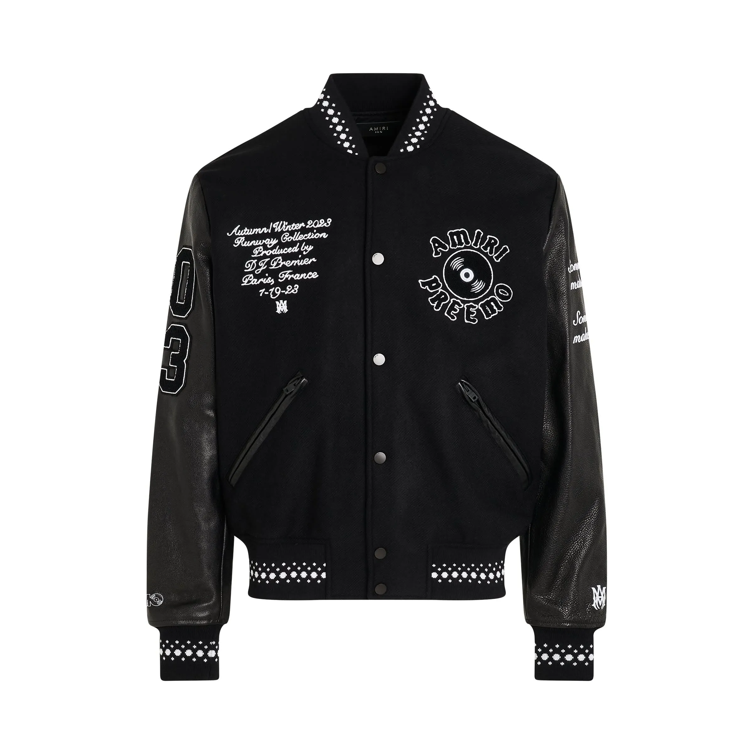 Dj Preemo Varsity Jacket in Black